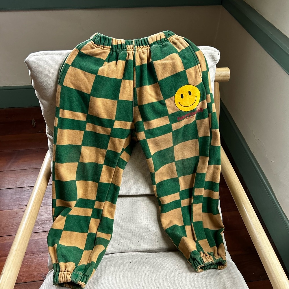 Jelly mallow Kids Checkered Green and Yellow Pants